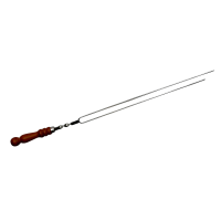 Grillvarras seente grillimiseks, puidust käepidemega 74/50 cm