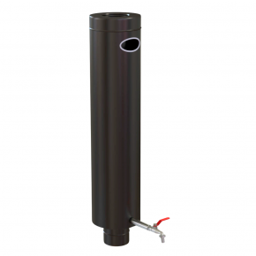 Stainless Steel Chimney Pipe Water Tank ROUND 20L VILPRA black