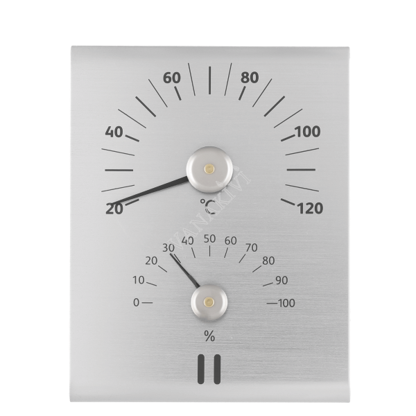 Sauna thermometer and hygrometer RENTO silver